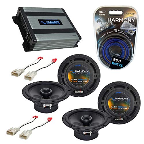 2014 Scion tC Factory Speaker Replacement Bundle - 2 R65 Speakers & HA-A400.4 Amp Kit | Car Audio Upgrade for Enhanced Sound Quality | Perfect for Music Lovers & Road Trips