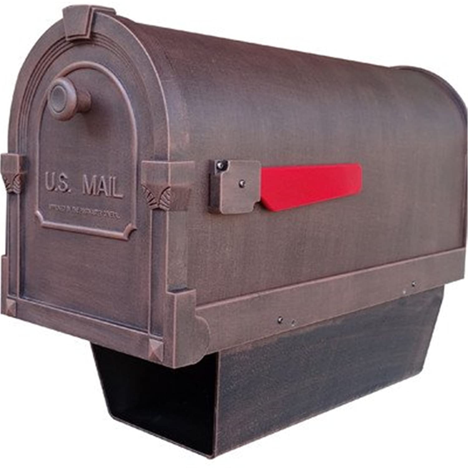 SCS-2014-VG Verde Green Aluminum Curbside Mailbox with Paper Tube - Durable Post Mount Mailbox for Home & Business - Weather-Resistant Outdoor Mail Solution for Residential Streets & Office Buildings