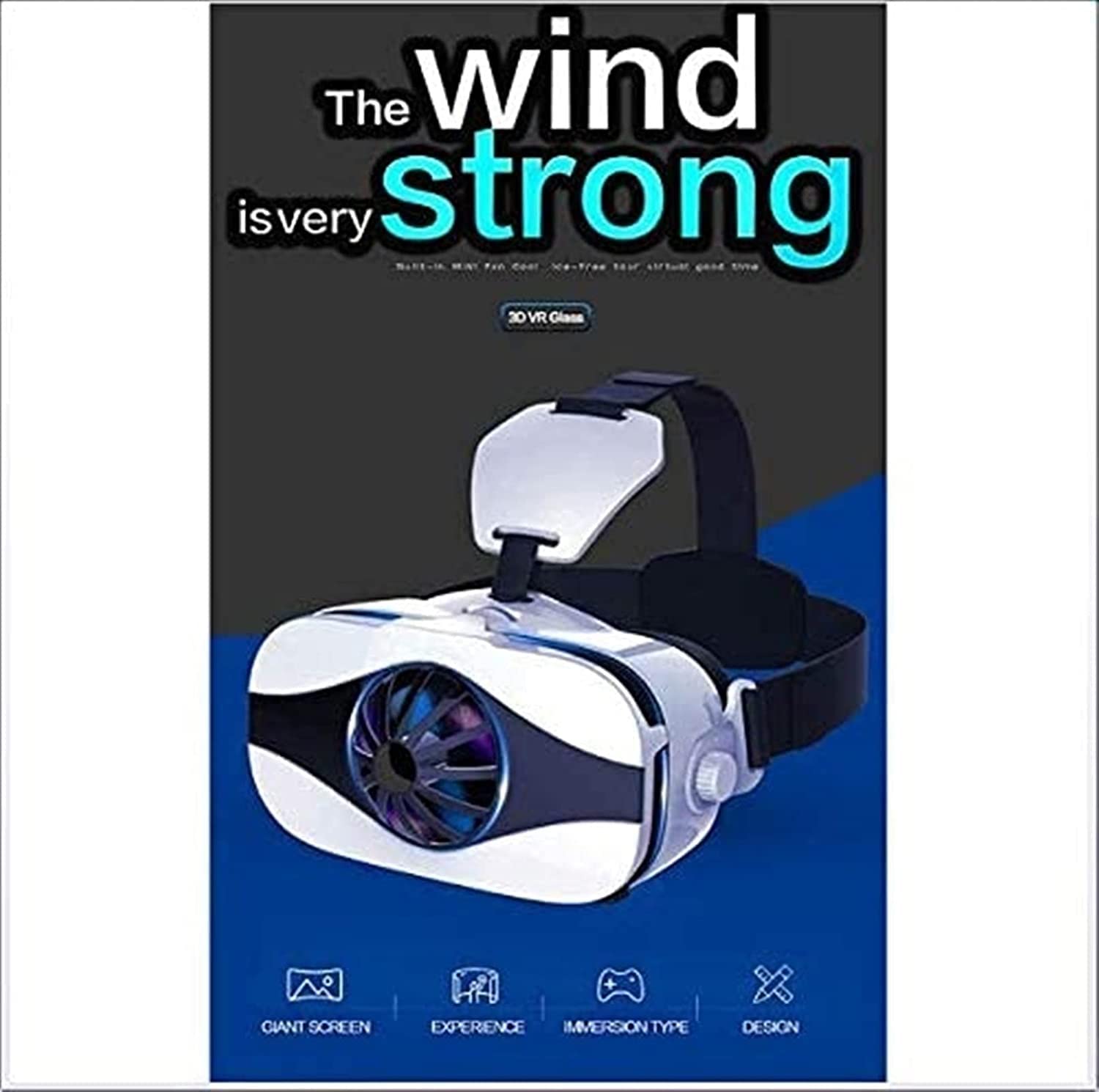 VR Headset 3D Virtual Reality Glasses for Movies & Games - Compatible with iPhone & Android Phones, 2K Anti-Blue Light Lenses, Adjustable IPD & Focus - Portable VR Goggles for Home Entertainment, Gaming & Travel