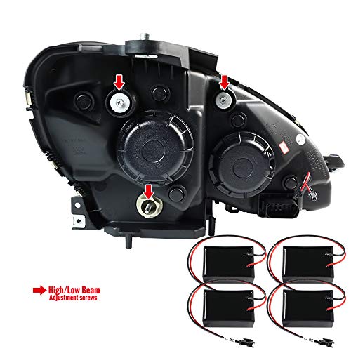 Clear Lens Chrome Bezel LED Light Bar Projector Headlights for W204 C-Class (2008-2011) - High-Performance Lighting Upgrade for Night Driving & Off-Road Adventures