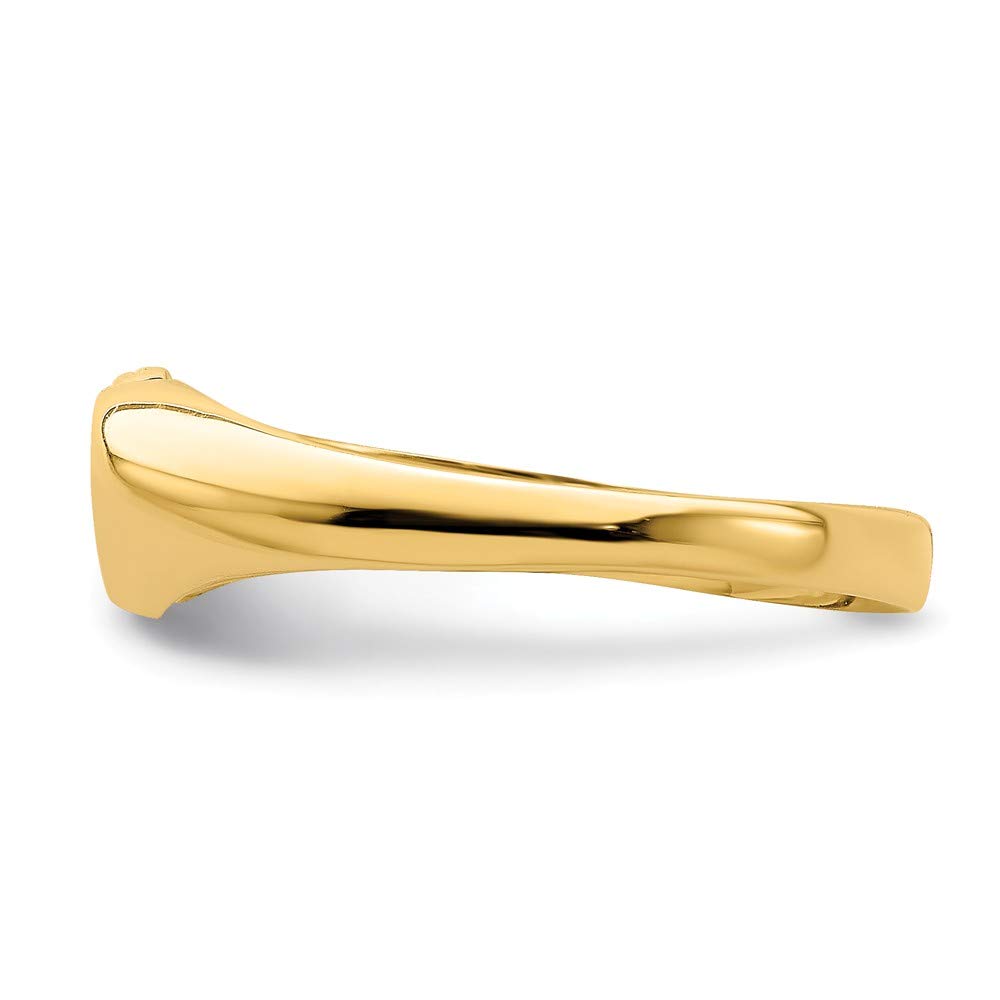 14K Solid Yellow Gold Double Heart Cut-Out Ring Band for Women - Elegant Stackable Ring for Valentine's Day, Anniversary, or Everyday Wear