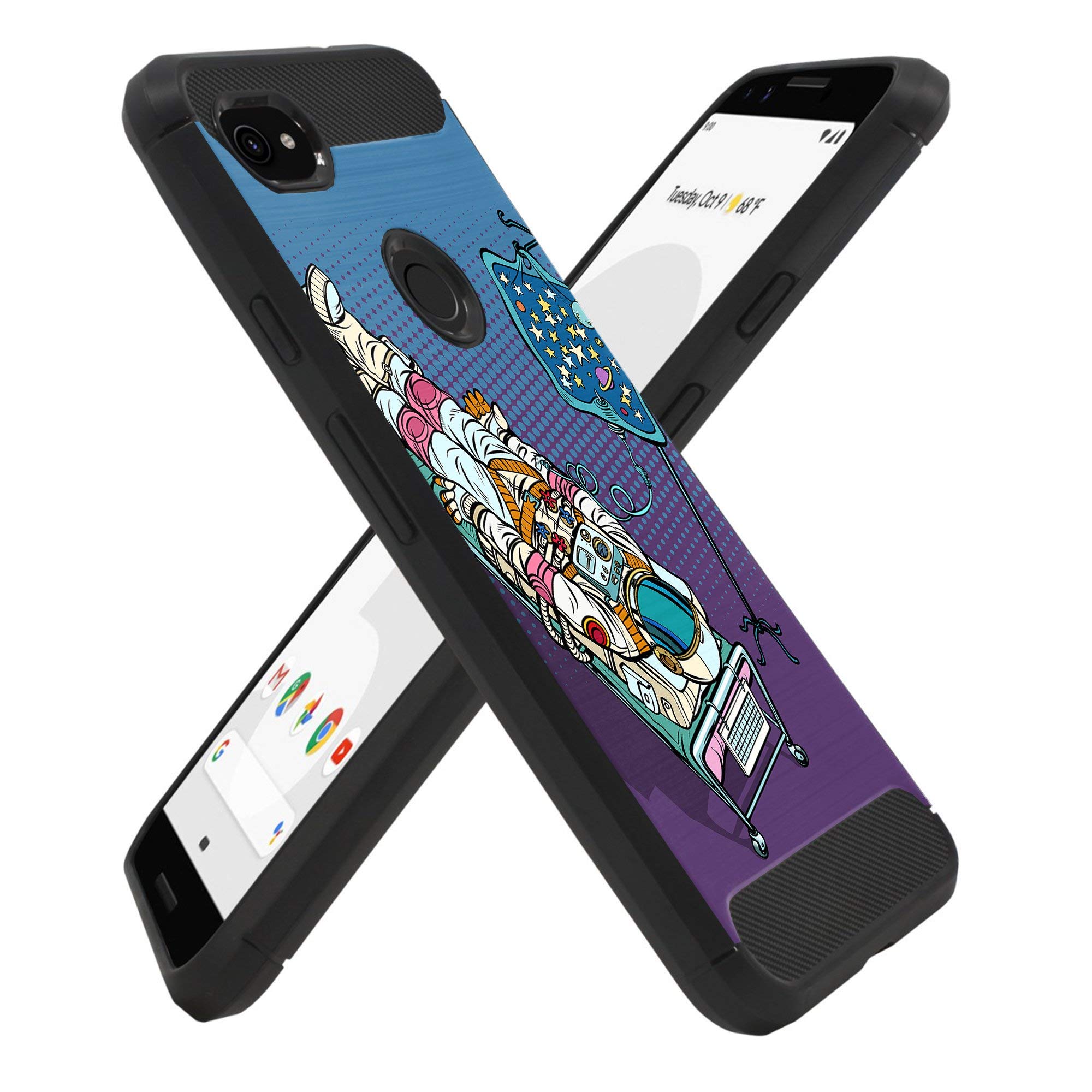 Google Pixel 3A XL Case - Slim TPU Cover with Astronaut Design for Daily Protection