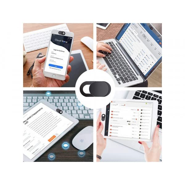 PARENCE - 3-Pack Universal Camera Privacy Sliders for Laptops, Tablets & Smartphones - Black Webcam Cover - Perfect for Online Meetings, Remote Work & Privacy Protection