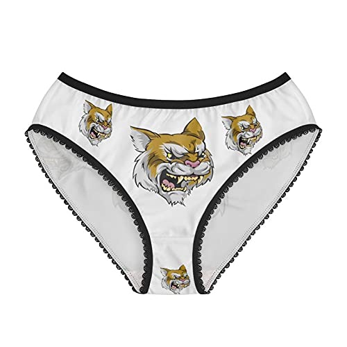 Wild Cat Women's Cotton Briefs - Funny Animal Print Underwear for Everyday Comfort | Perfect for Casual Wear, Gifts & Loungewear