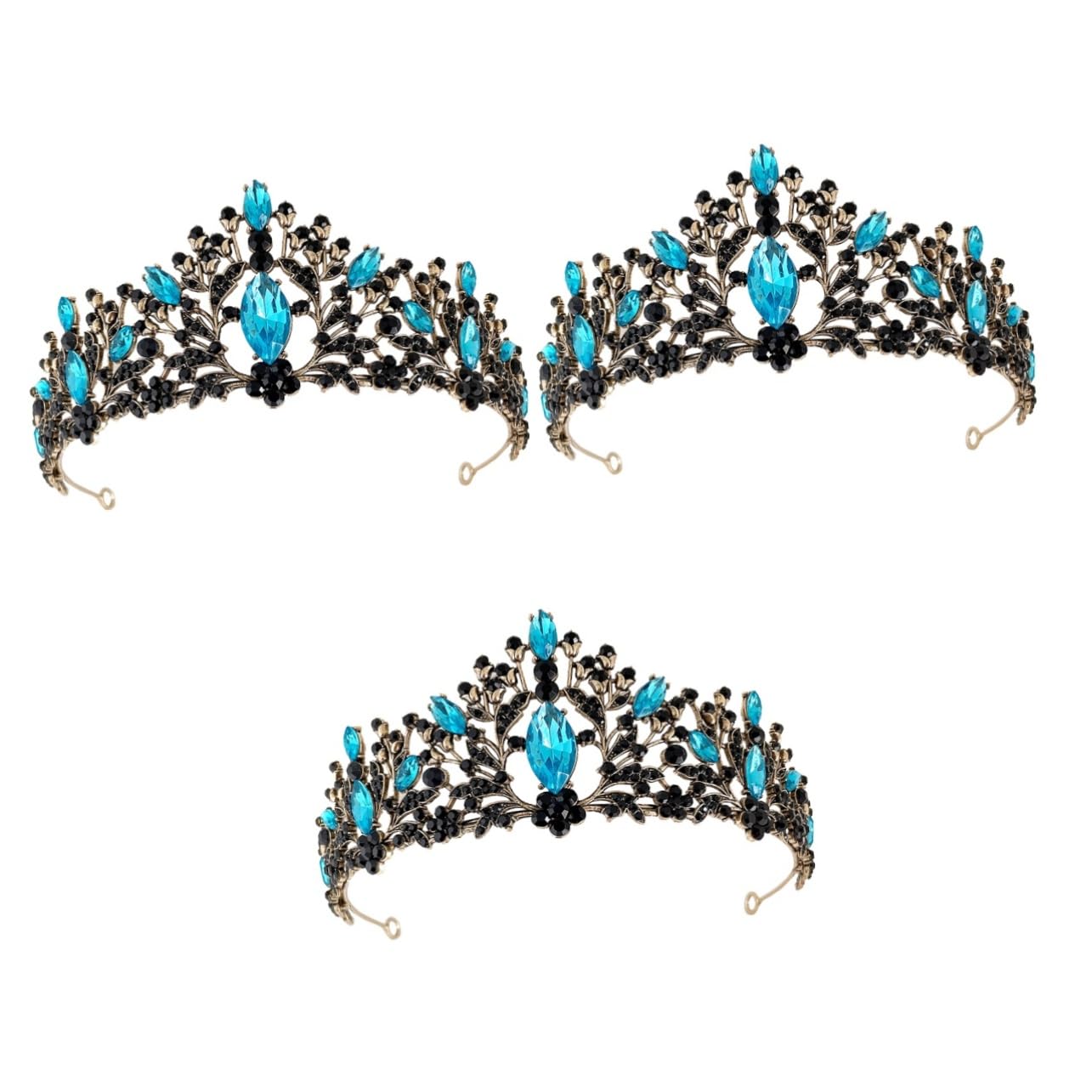 2PCS Rhinestone Crown Hair Accessories for Girls - Bridal Tiara Headpieces for Wedding, Prom, Banquet & Special Occasions | Perfect for Brides, Flower Girls & Party Celebrations