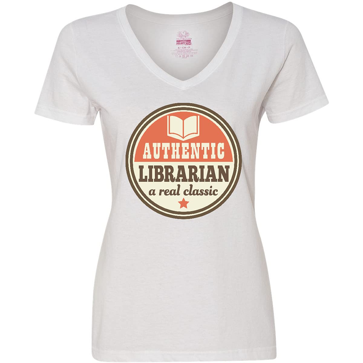 Librarian Appreciation Gift - Women's V-Neck T-Shirt with Book Design | Perfect for Teacher Week, Library Events & Book Lover Outfits