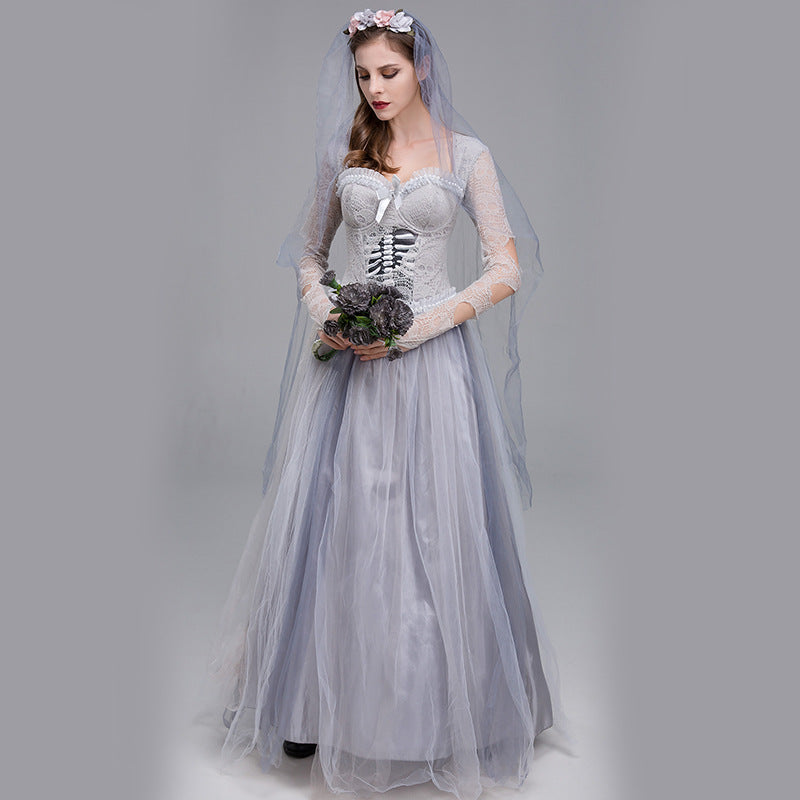 Scary Halloween Costume Horror Dress Phantom - Spooky Outfit for Halloween Parties & Cosplay