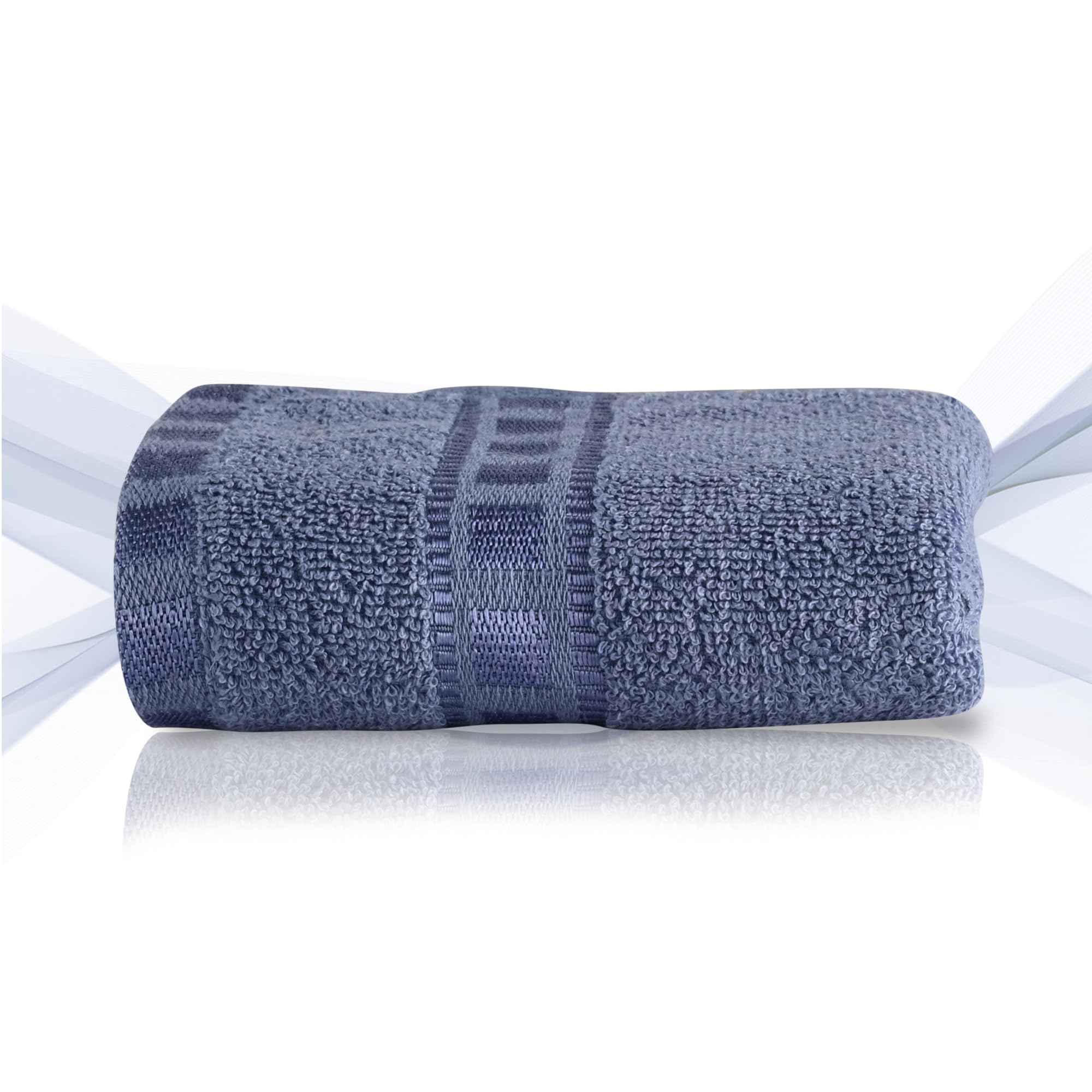 Kuber Industries 2-Pack Cotton Hand & Face Towels for Men & Women - Soft, Absorbent & Washable - Perfect for Gym, Workout, Travel & Daily Use - Dark Blue