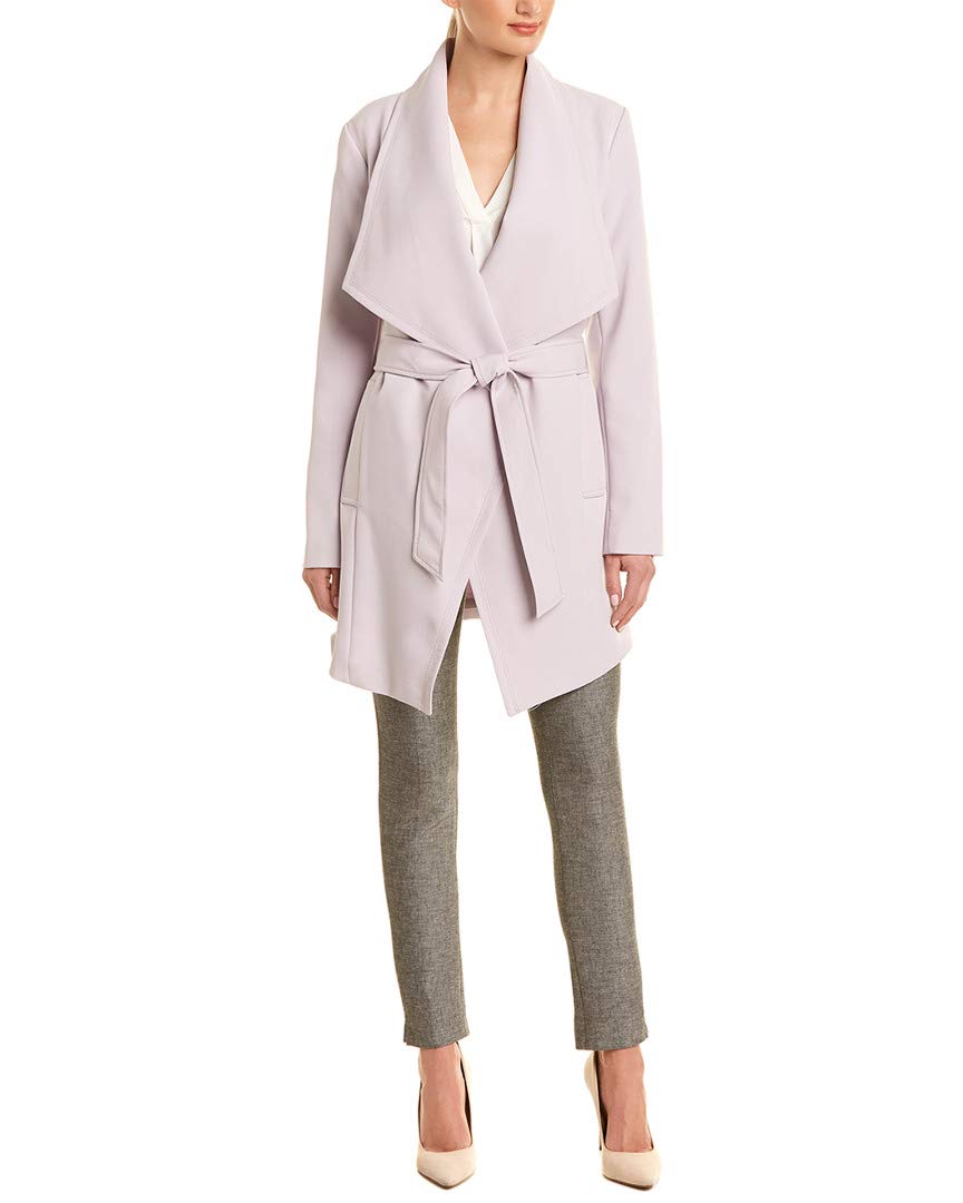 Tahari Women's Wrap Coat - XS Size, Purple Long Sleeve Outerwear for Fall & Winter | Office, Date Night & Special Occasions