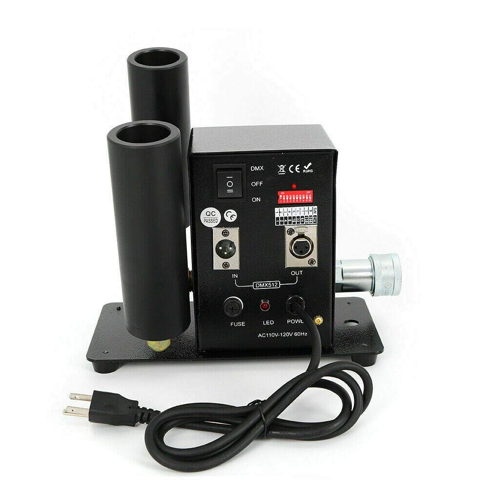 110V DMX512 CO2 Jet Machine - Double Pipe Fog Effect for DJ Party & Stage Shows - USA Stock - Perfect for Nightclubs, Concerts, and Special Events