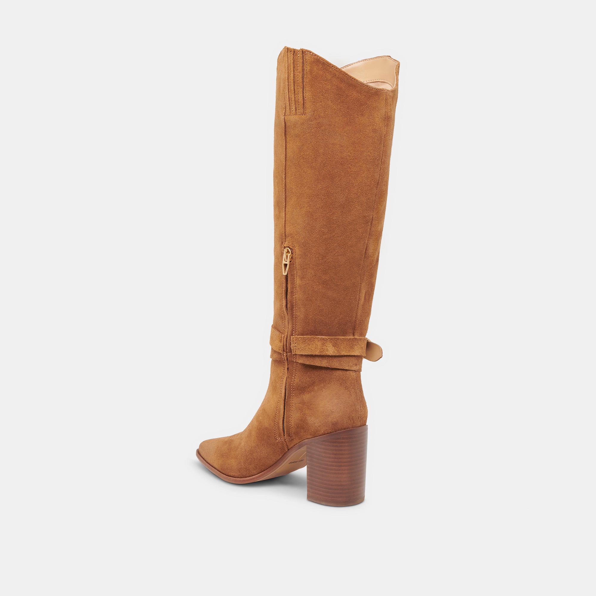 TYRONE Wide Calf Boots for Women - Brown Suede Ankle Boots, Comfortable & Stylish for Fall and Winter Fashion
