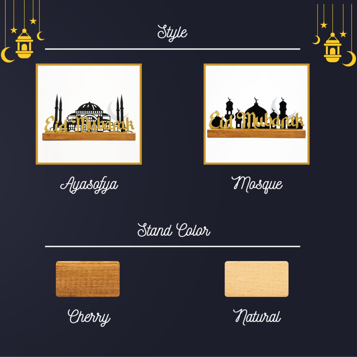 Hagia Sophia & Mosque Islamic Table Art Decor - Eid Mubarak Gift for Home & Office - Perfect for Ramadan, Islamic Holidays & Muslim Home Decor