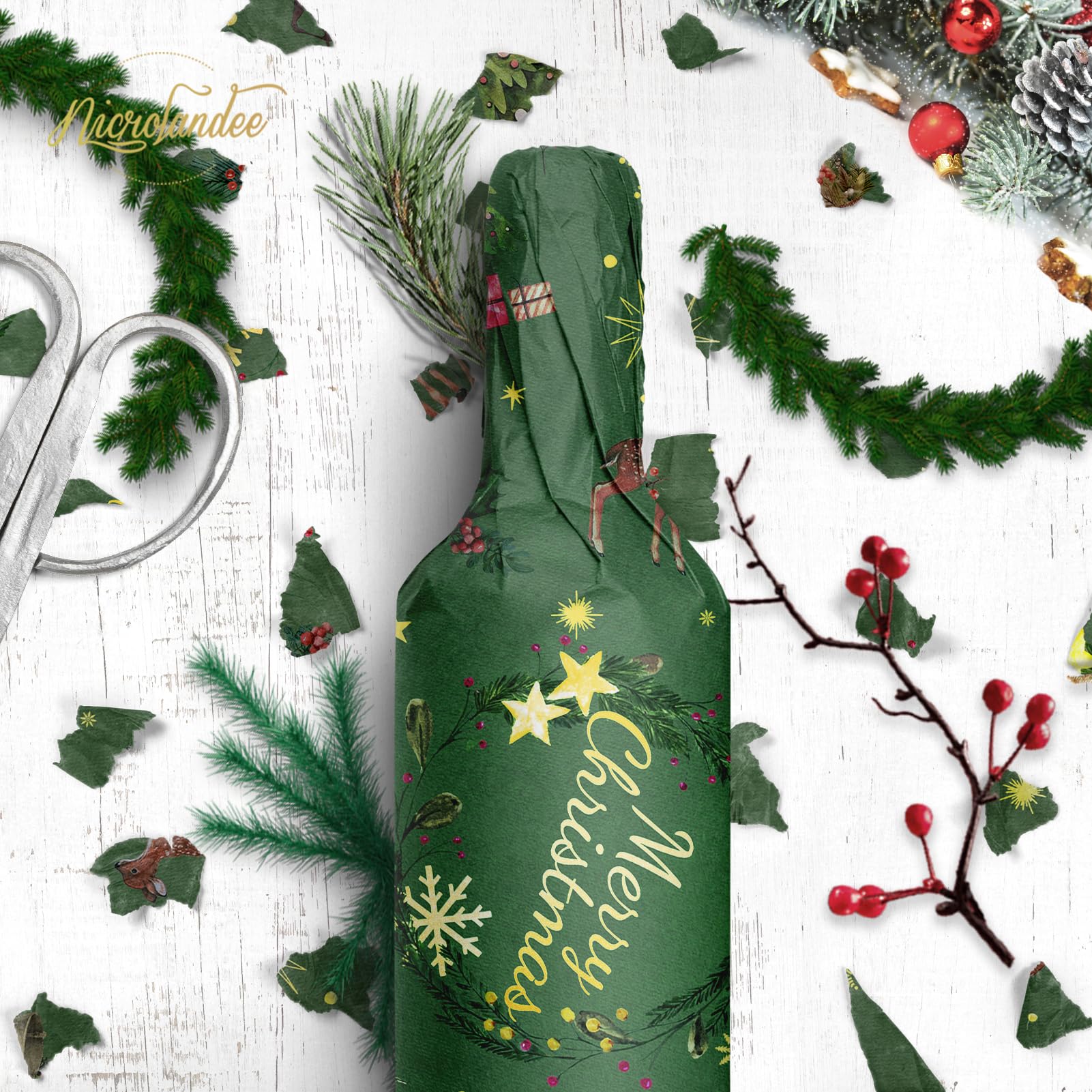 Premium Christmas Tissue Wrapping Paper - 24 Sheets (20x15 Inches) for Gift Bags, DIY Crafts | Holiday, Birthday & New Year Gift Wrap | Perfect for Xmas Parties, Home Decor & Festive Celebrations