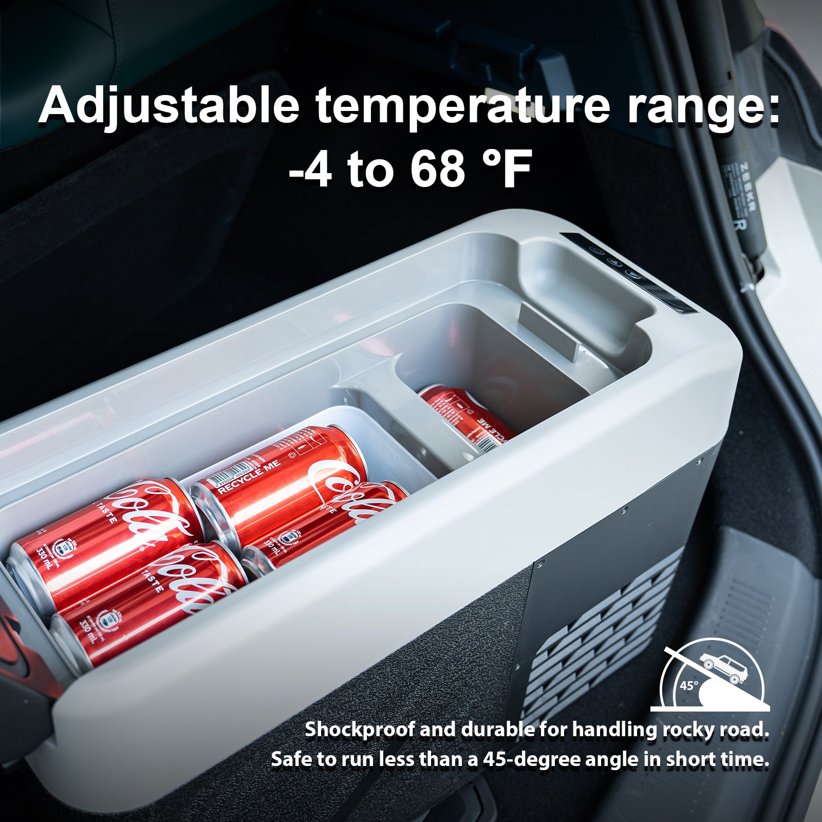 Alpicool KCF15 Portable Car Refrigerator 12V/24V DC & 110V AC, 15 Quart Compact Freezer for Camping, Road Trips, RV, Truck, Boat, and Outdoor Adventures
