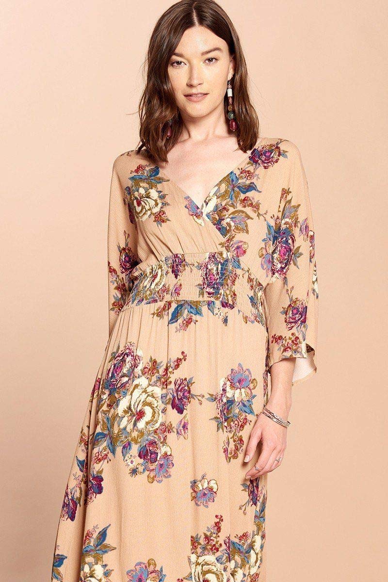 Floral Print Maxi Wrap Dress - Perfect for Beach & Summer Outings