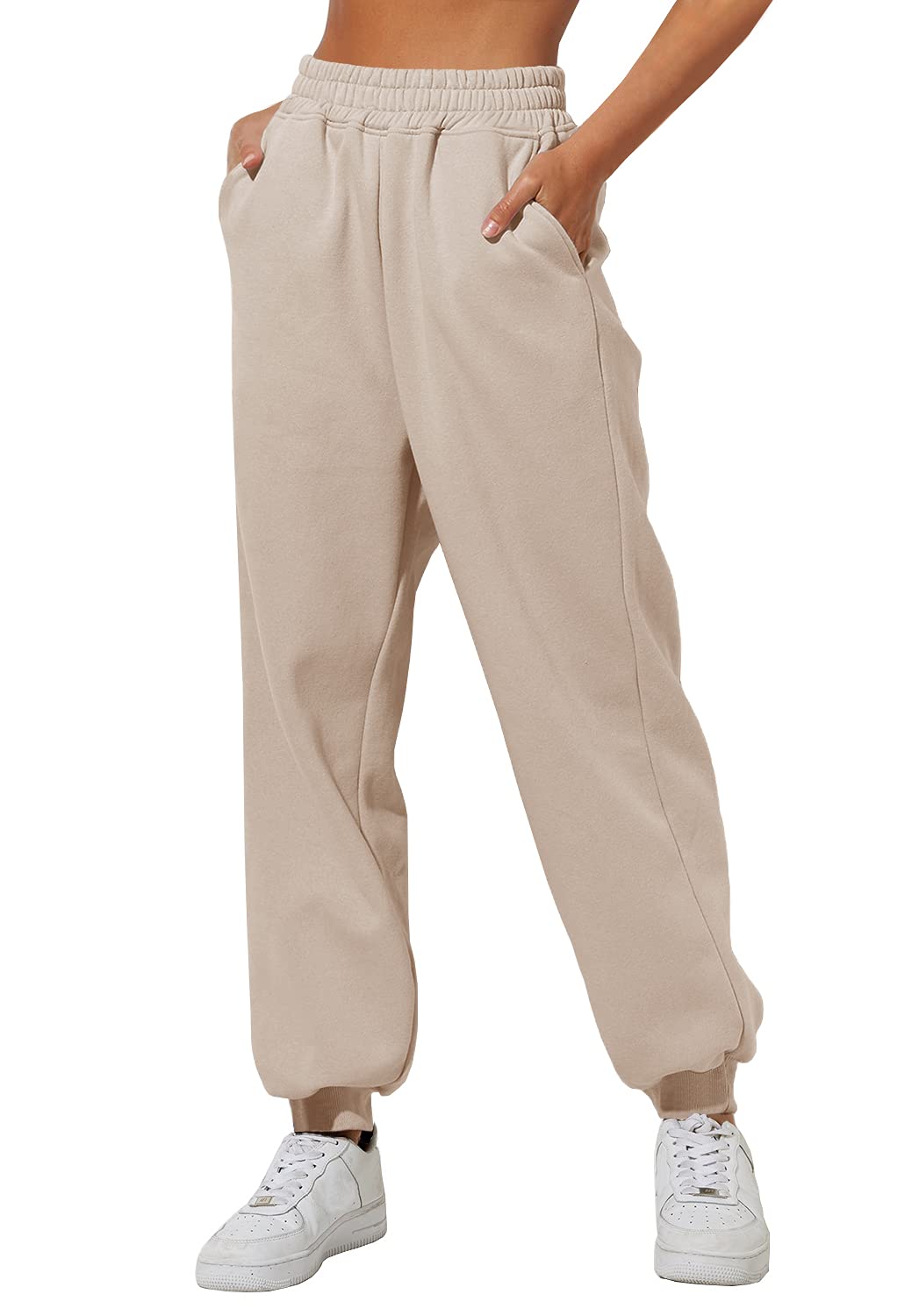 Yovela Women's High Waisted Baggy Sweatpants - Casual Joggers with Pockets for Fall & Winter | Y2K Aesthetic Warm Lounge Pants for Home, Gym & Streetwear Fashion