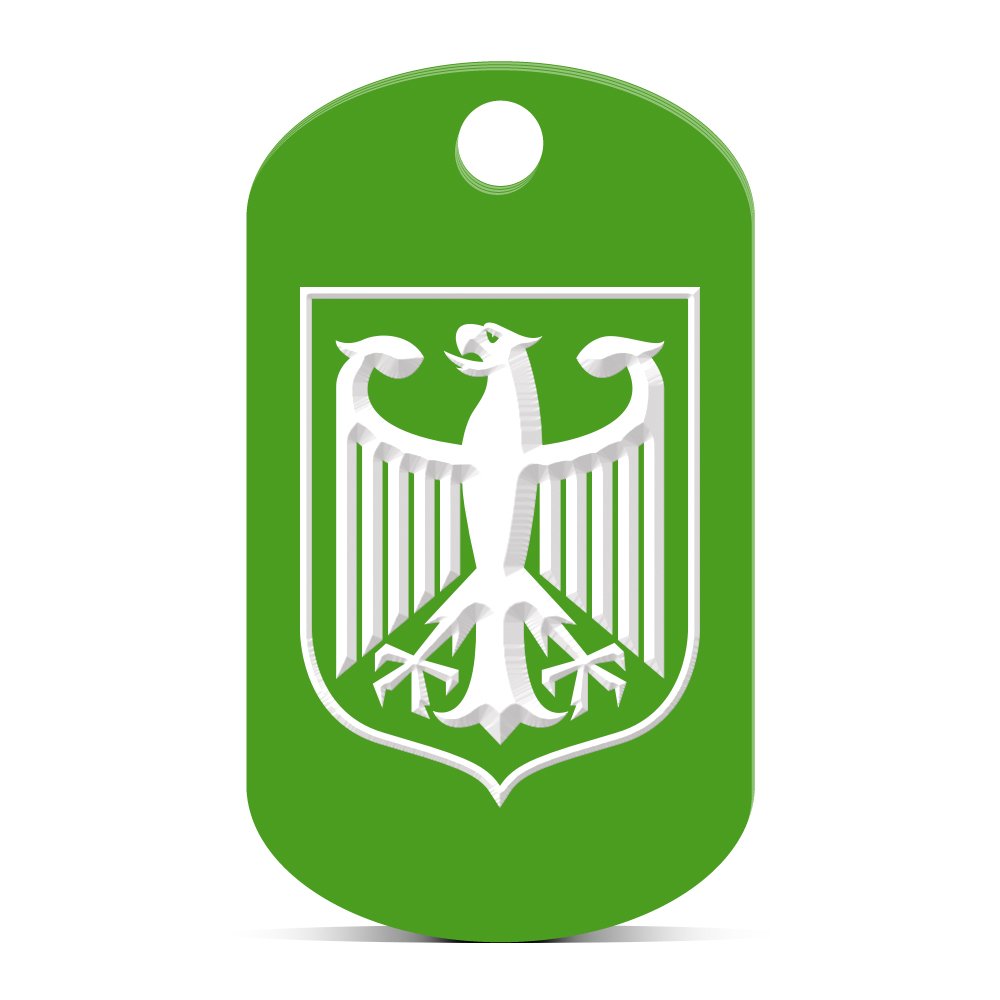 Custom Engraved German Eagle Dog Tag Keychain - Deutschland Germany Military Style Gift - Perfect for Travel, Collectors, and Patriotic Souvenirs