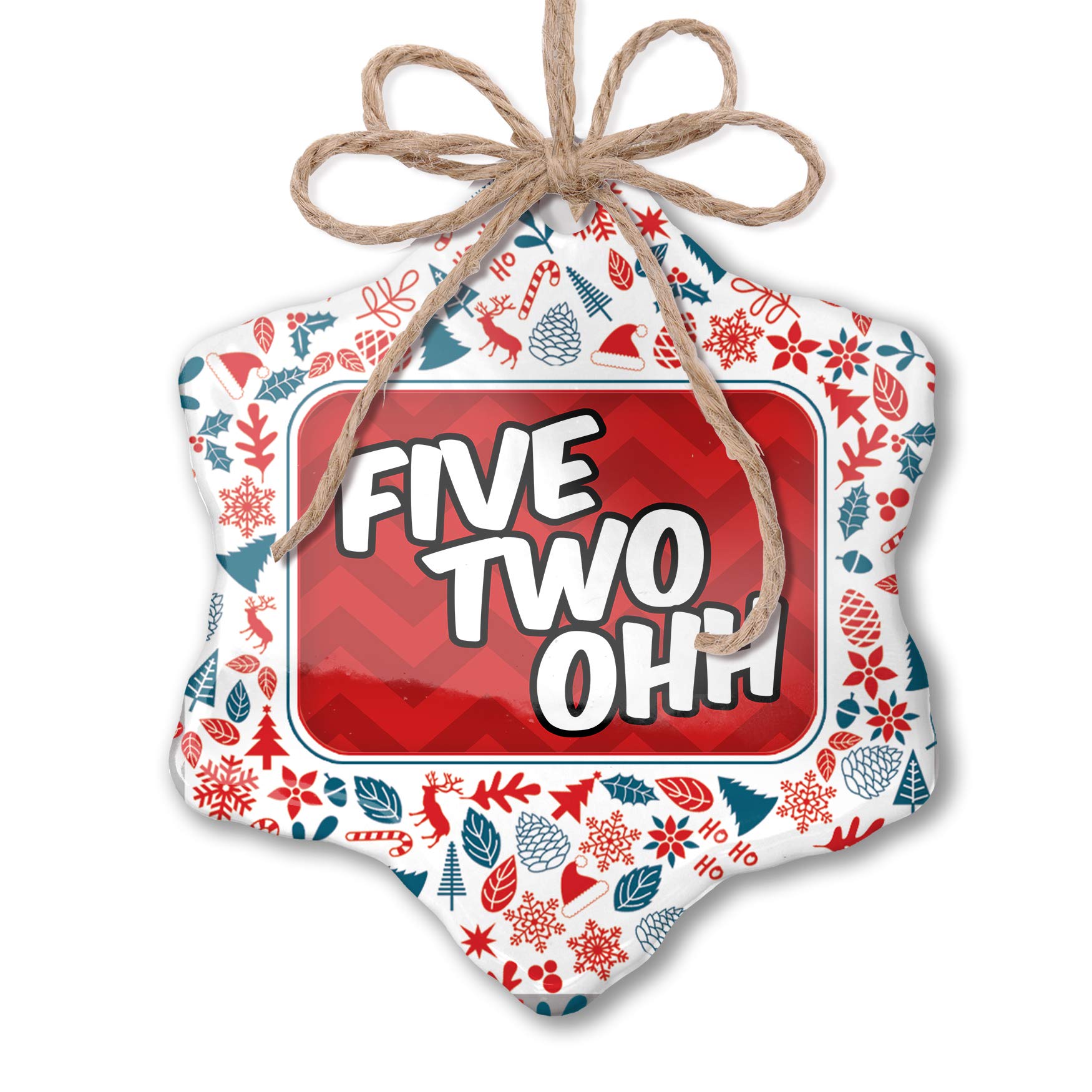 Red White Blue Christmas Ornament - Tucson AZ Themed Holiday Decoration for Tree, Home & Office Festive Decor