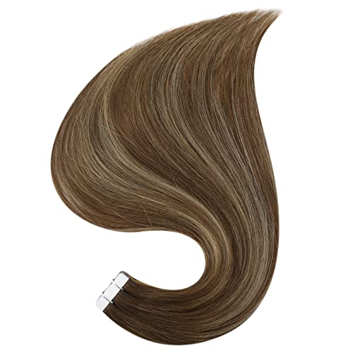 Premium Tape in Hair Extensions 100% Human Hair - Seamless Blending for Length & Volume | Perfect for Weddings, Parties & Everyday Styling