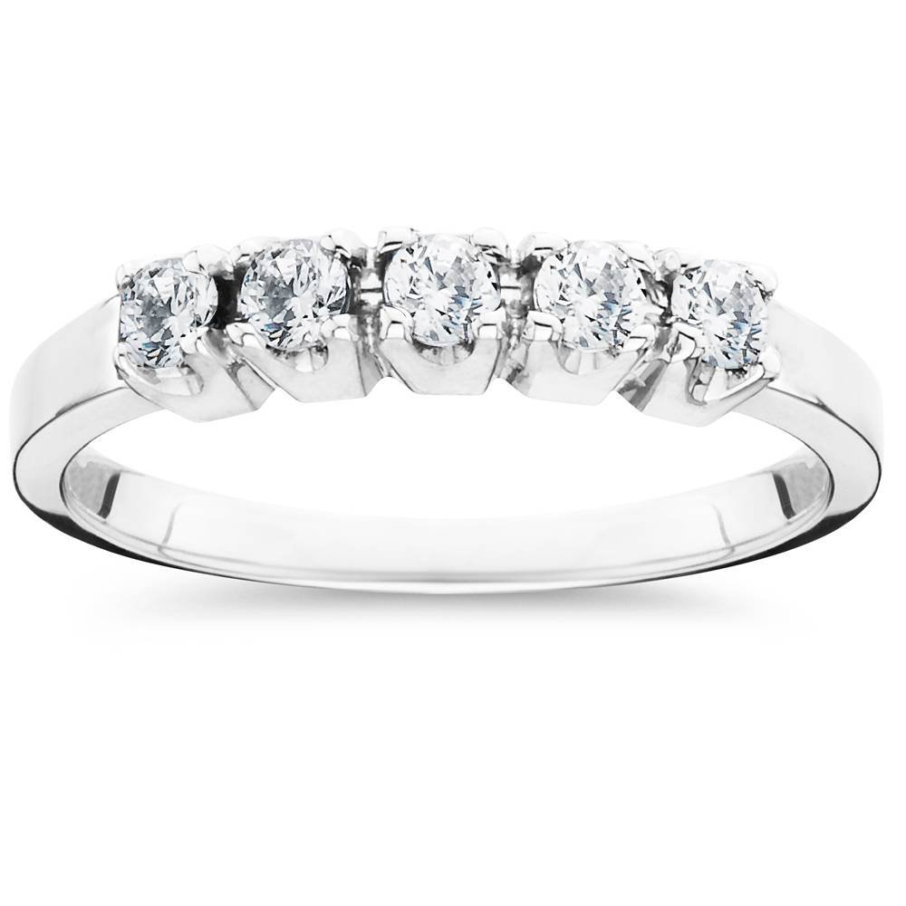 1/4 Carat Diamond Wedding Ring in White Gold - Stackable Band for Bridal Jewelry & Anniversary Gifts - Perfect for Engagement, Proposal & Special Occasions