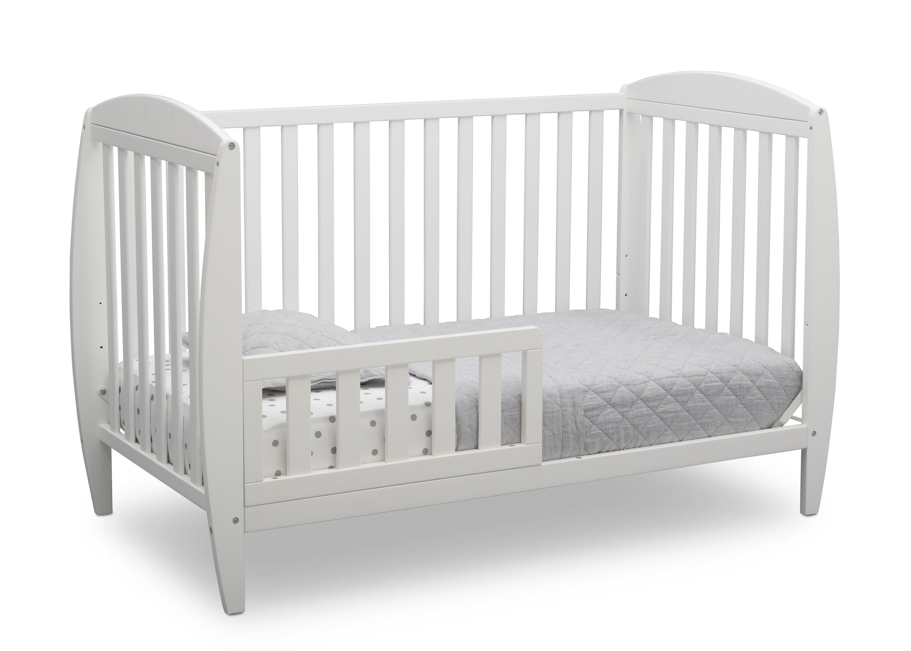 Taylor 4-in-1 Convertible Baby Crib - White Nursery Furniture for Newborn to Toddler Bed | Perfect for Modern Nursery, Bedroom & Daycare Use