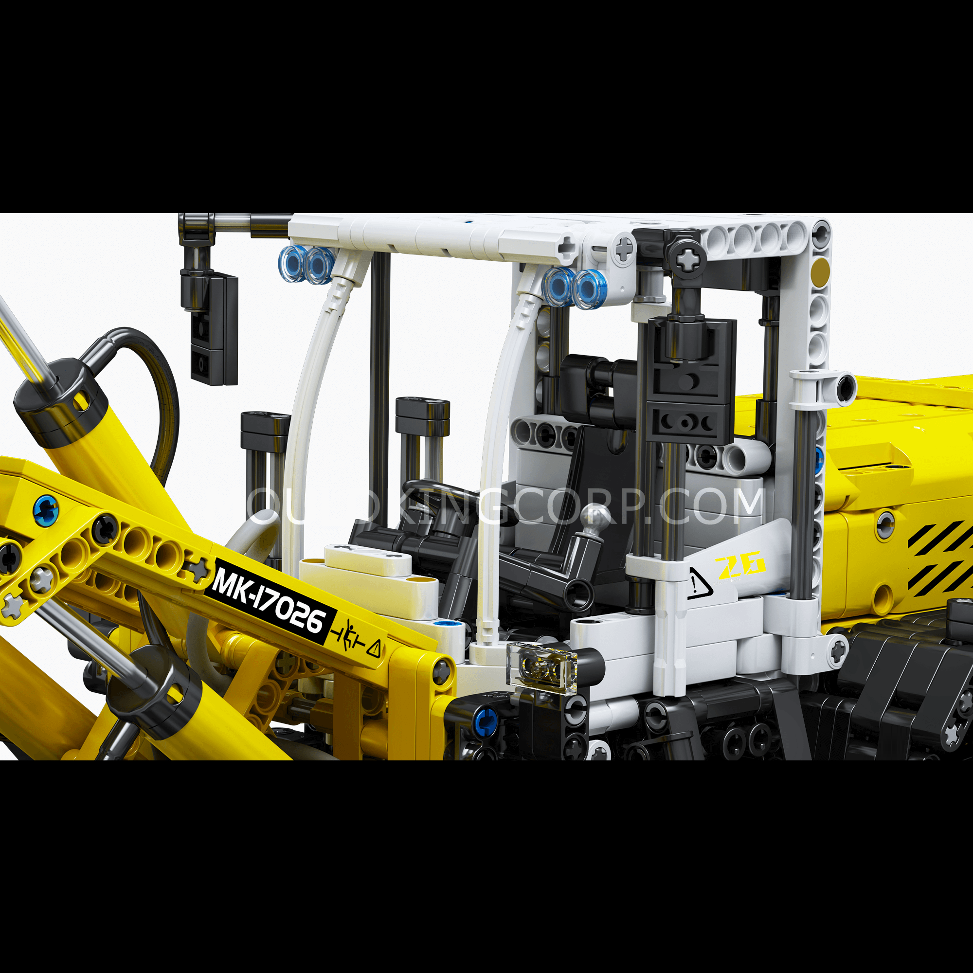 Mould King 17026 Pneumatic Construction Wheel Loader Building Blocks Set - 2,500+ Pieces STEM Toy for Kids & Adults, Perfect for Construction Enthusiasts & DIY Projects | Great Gift for Birthday, Christmas & Engineering Lovers