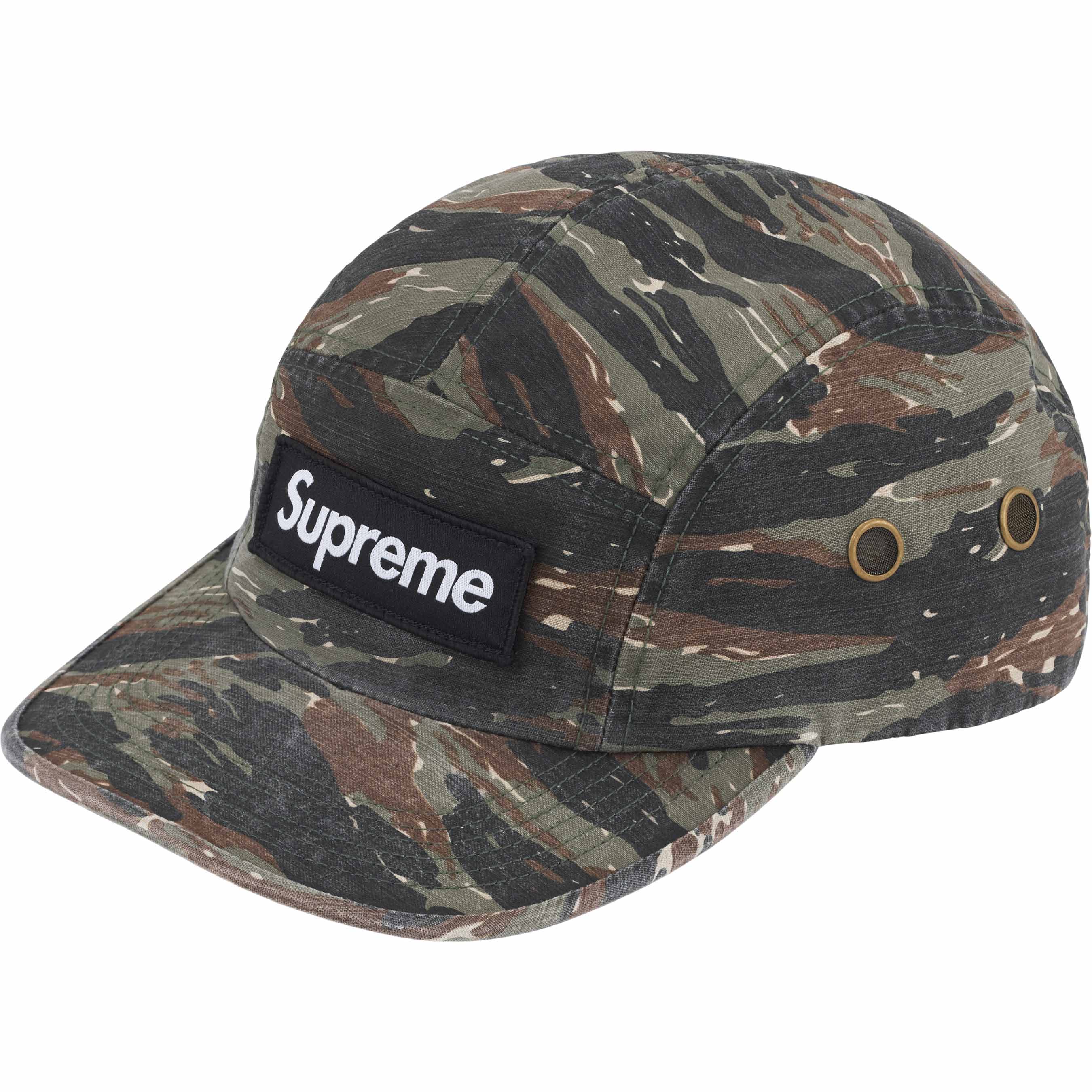 SUPREME 24SS Military Camp Cap - Stylish Army Green Baseball Hat for Men & Women - Perfect for Outdoor Activities, Streetwear Fashion, and Casual Wear
