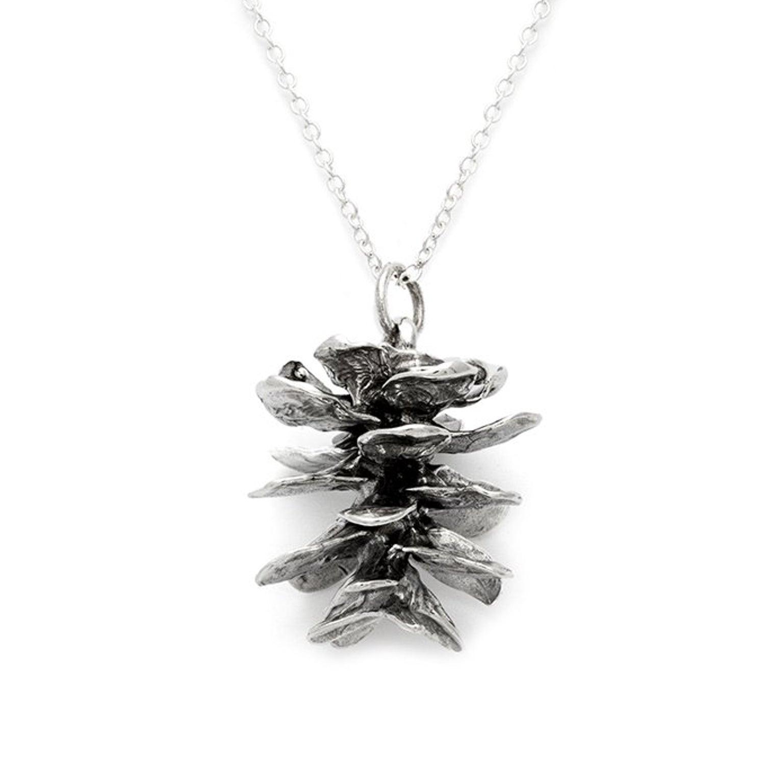 Natural Larch Cone Pendant Necklace - Handmade Wooden Pinecone Jewelry for Women - Perfect for Boho, Nature-Inspired & Outdoor Fashion
