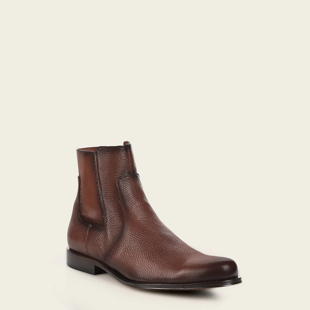 Franco Cuadra Men's Honey Dress Casual Deer Leather Ankle Boots - Comfortable & Stylish for Outdoor, Office & Date Nights