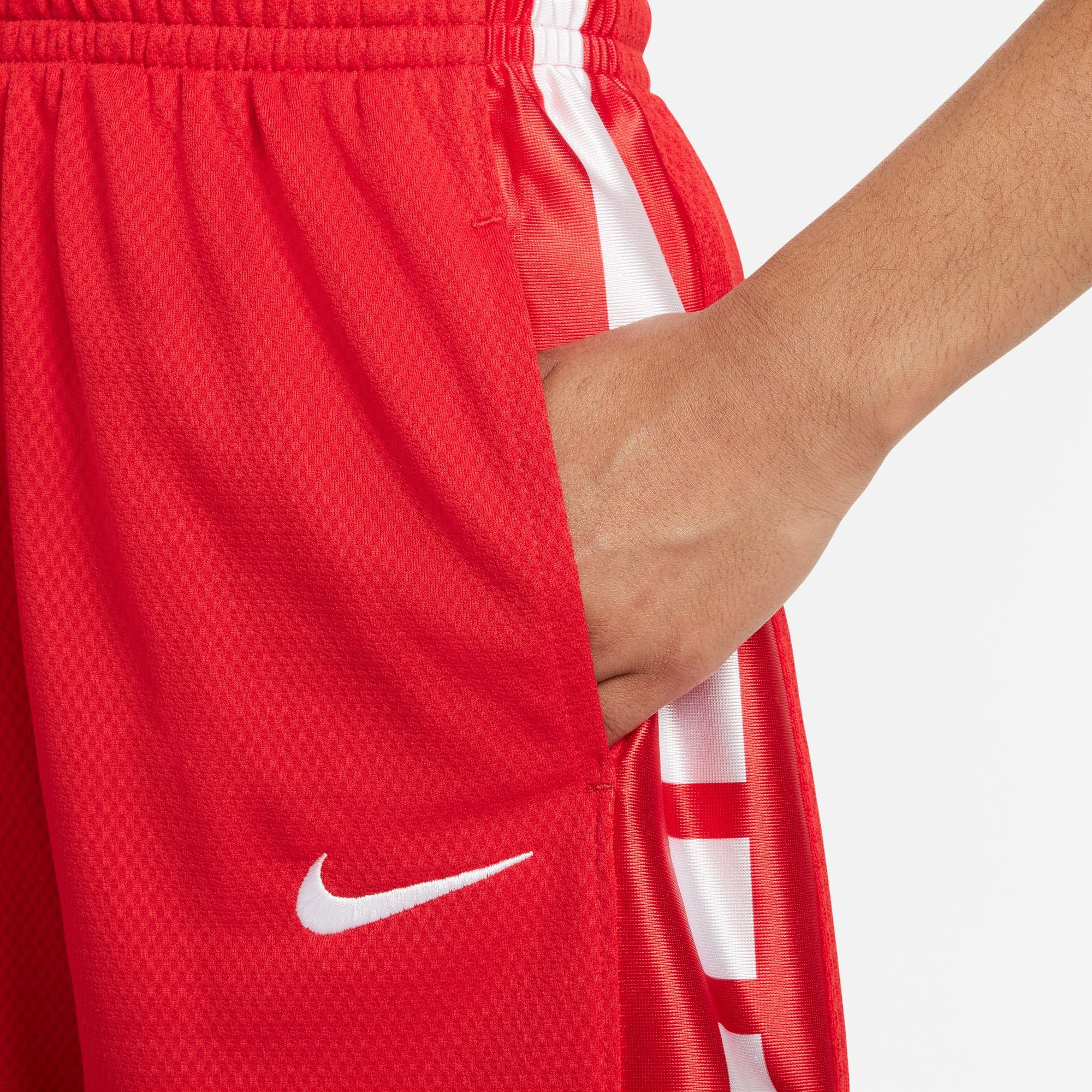 Nike Elite 23 Stripe Basketball Shorts for Boys - Breathable Mesh Fabric with Moisture-Wicking Technology - Perfect for Basketball Games, Training, and Casual Wear
