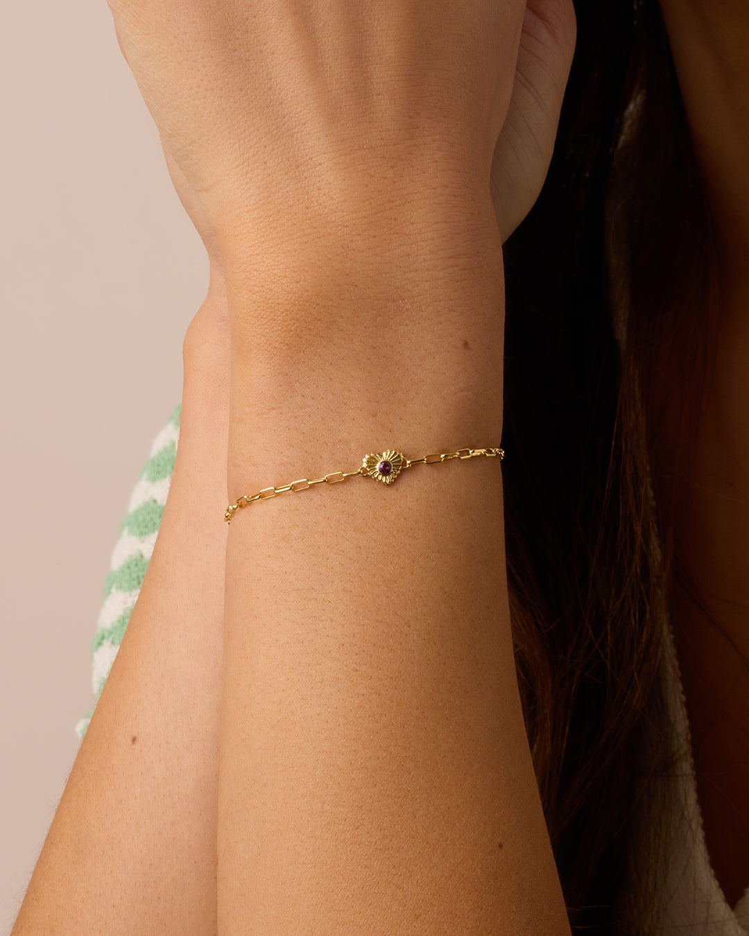 Birthstone Heart Bracelet - Personalized Sterling Silver Charm Bracelet for Women | Perfect Gift for Mother's Day, Valentine's Day & Anniversaries | Elegant Jewelry for Everyday Wear & Special Occasions