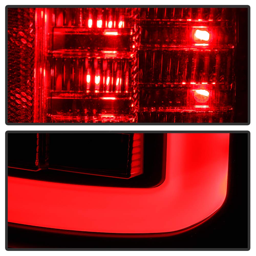ACANII LED Tube Tail Lights Lamps Assembly for 2013-2018 Dodge Ram 1500 2500 3500 - Black Edition (Driver & Passenger Side) - Enhanced Visibility & Style for Night Driving & Off-Road Adventures