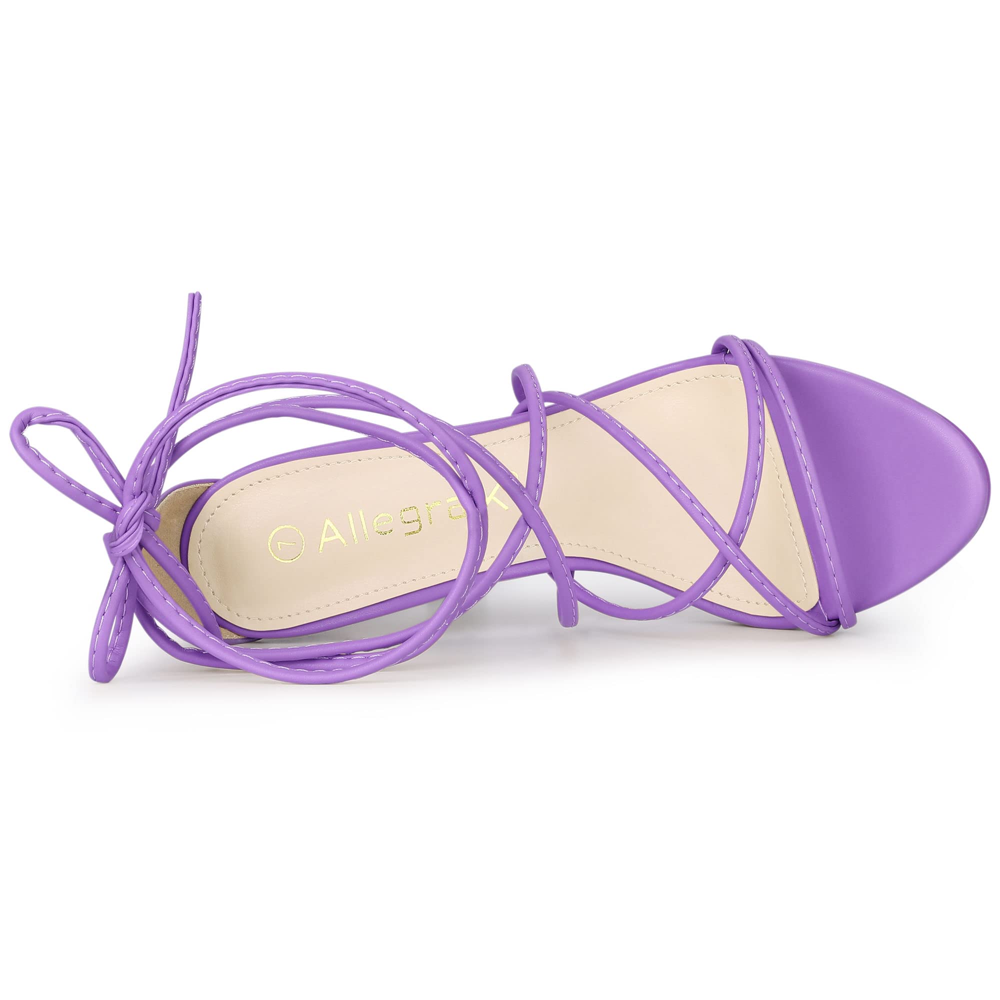 Allegra K Women's Strappy Stiletto Heel Sandals - Sexy Lace Up High Heels for Parties, Weddings & Date Nights