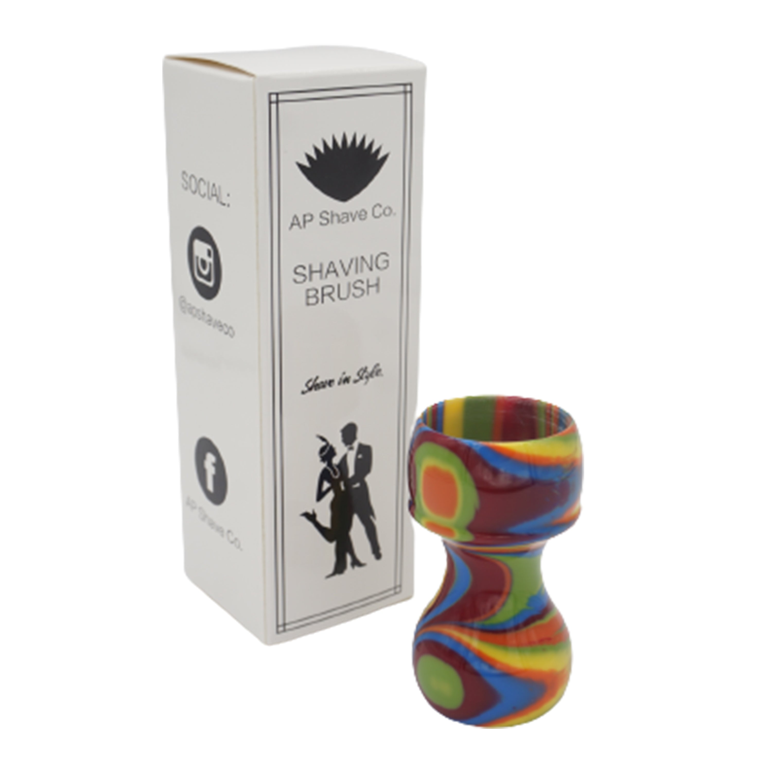 Premium Handcrafted Disco Shaving Brush Handle - Fits 28mm & 30mm Knots - Perfect for Wet Shaving & Grooming Gifts for Men