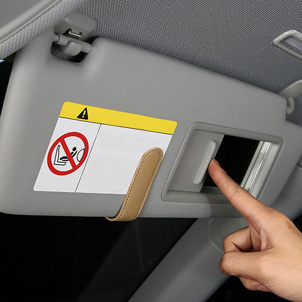 Sunglass Clip Holder for Car Visor - Leather Glasses Storage Case for Eyewear Protection