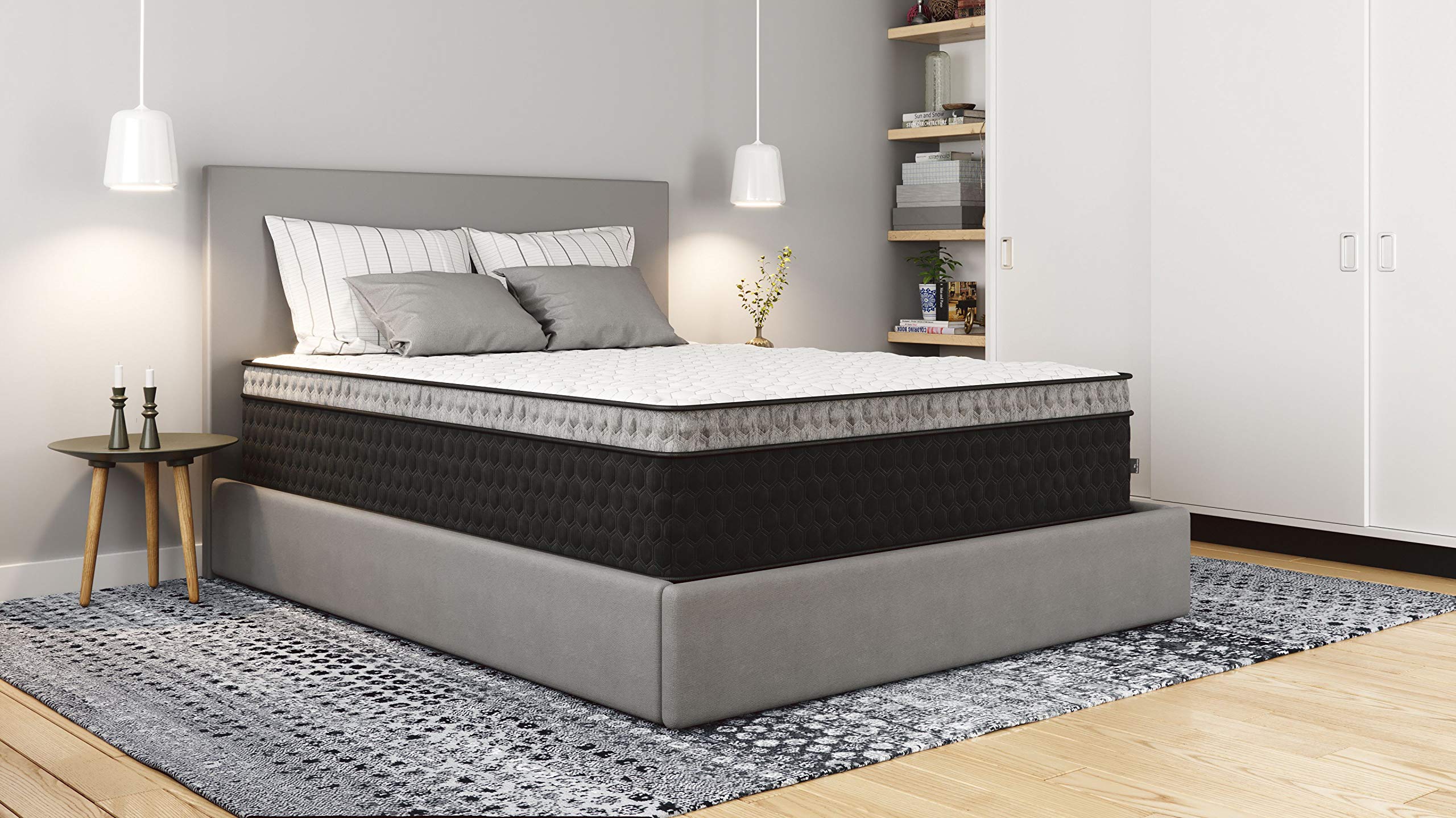 EquaLite 14-inch Copper Infusion Cool Hybrid Mattress - Twin XL, Medium Firmness for Optimal Support | Cooling & Pressure Relief for Hot Sleepers | Perfect for Guest Rooms, Dorms & Small Spaces