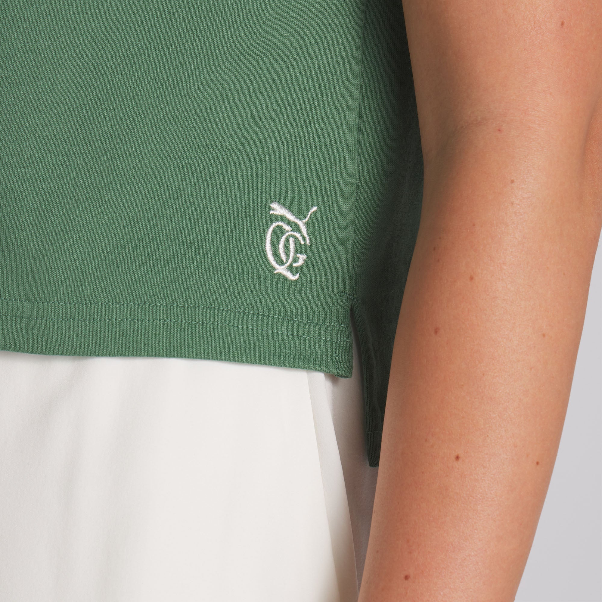 Puma x Quiet Golf Women's Performance Mock Neck T-Shirt - Breathable & Moisture-Wicking for Golf & Active Lifestyle