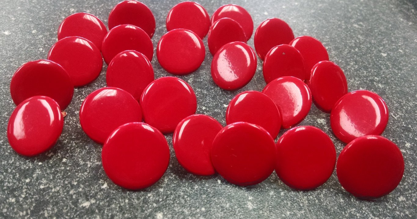 The Paper Studio Scrapbooking Jumbo Round Brads Bulk 25pc - Red | Decorative Fasteners for DIY Crafts, Scrapbooks, Cards & Photo Albums | Perfect for Home Decor, School Projects & Gift Making