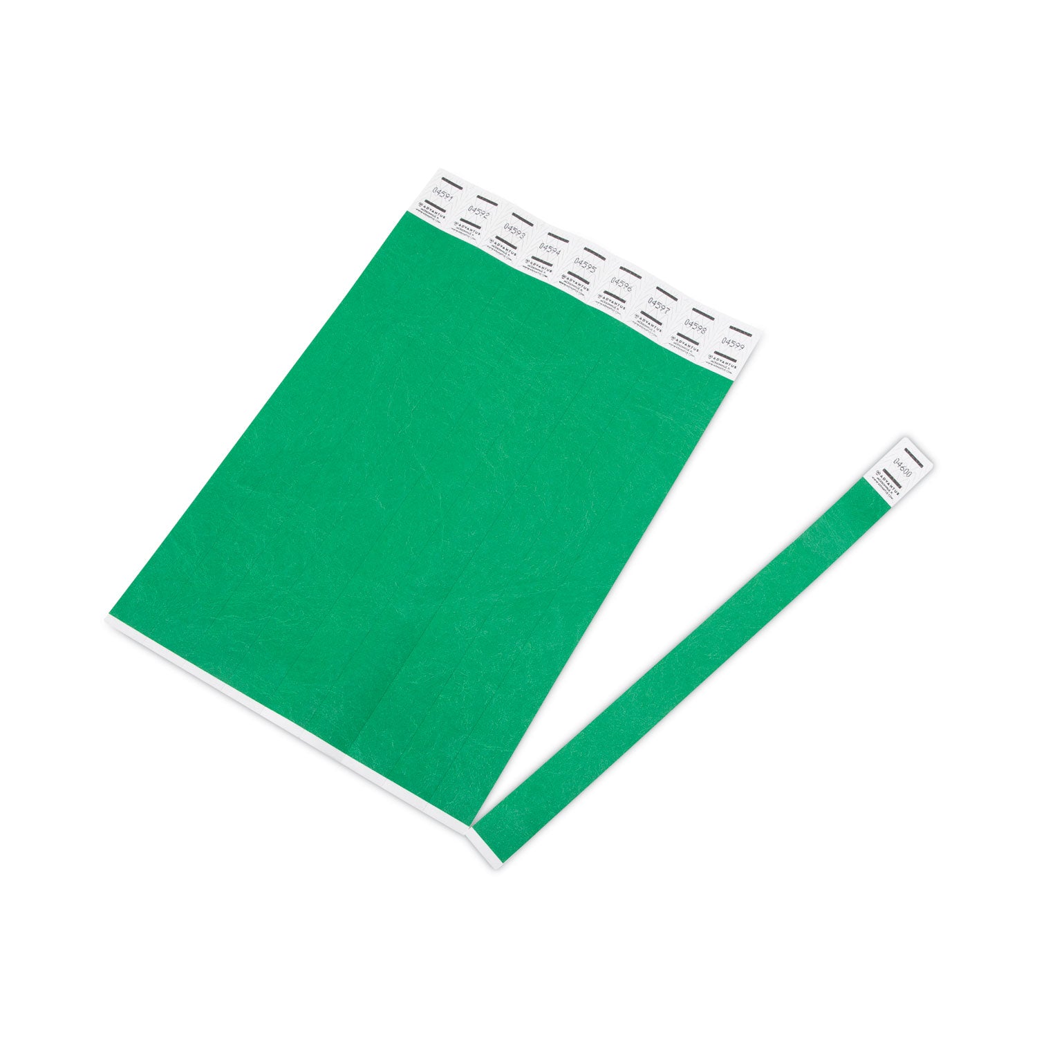 Advantus Numbered Crowd Control Wristbands - 500 Pack, Green (9.75