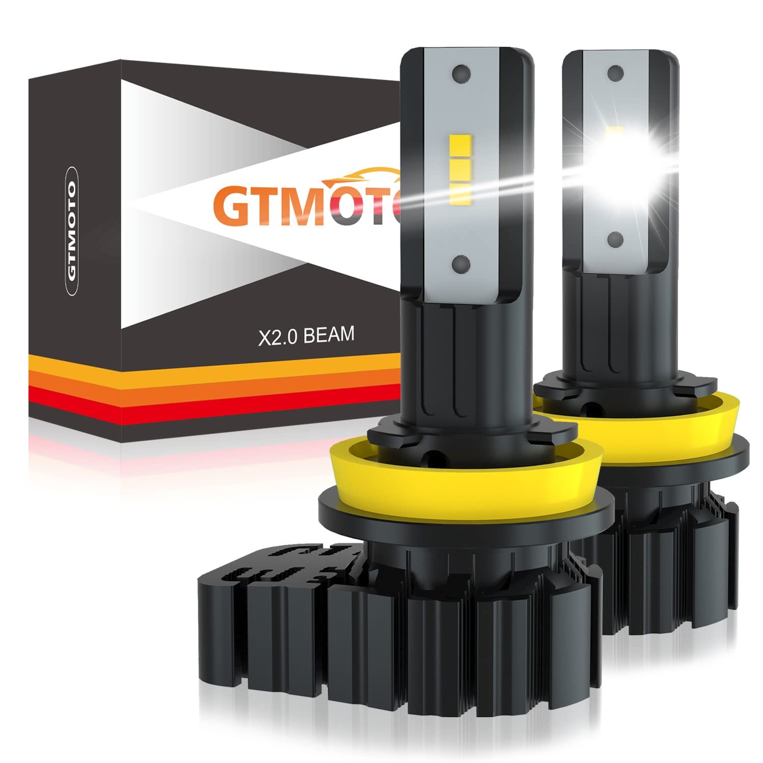 GTMOTO LED Headlight Bulbs for Can-Am Outlander & Defender - 6000K Cool White - 2-Pack for Off-Road Adventures