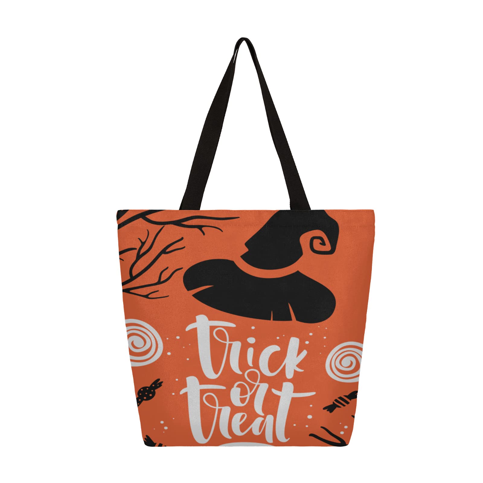 Pardick Halloween Magic Hat Canvas Tote Bag for Women - Reusable Eco-Friendly Shopping Handbag for Laptop, School, Gym, Hiking, Picnic, Travel & Beach - Perfect for Halloween Costumes, Daily Use & Outdoor Activities