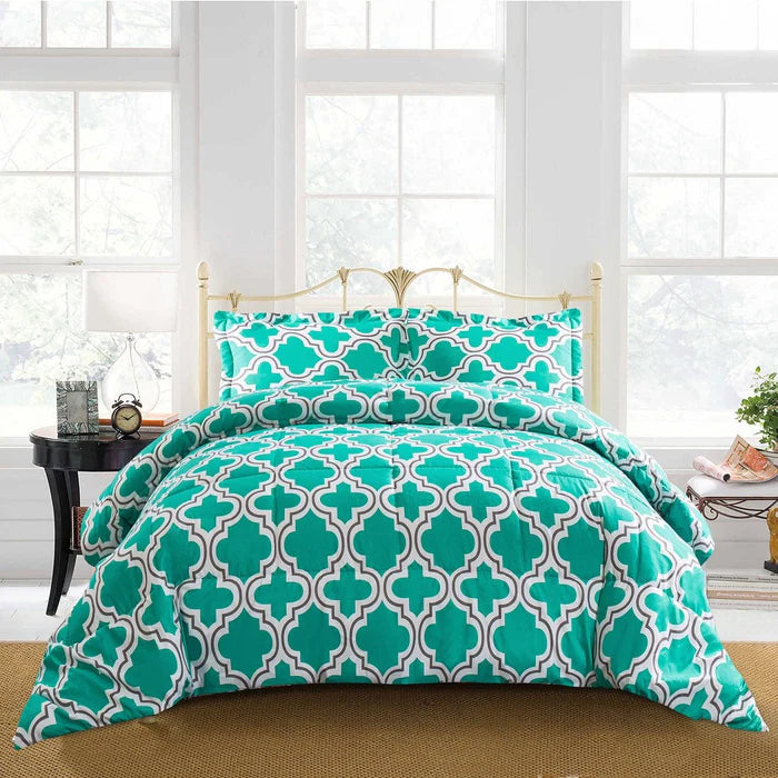 Trellis Down Alternative Modern Comforter Set - Soft Hypoallergenic Bedding for All Seasons | Perfect for Master Bedroom, Guest Room & Dorm Decor