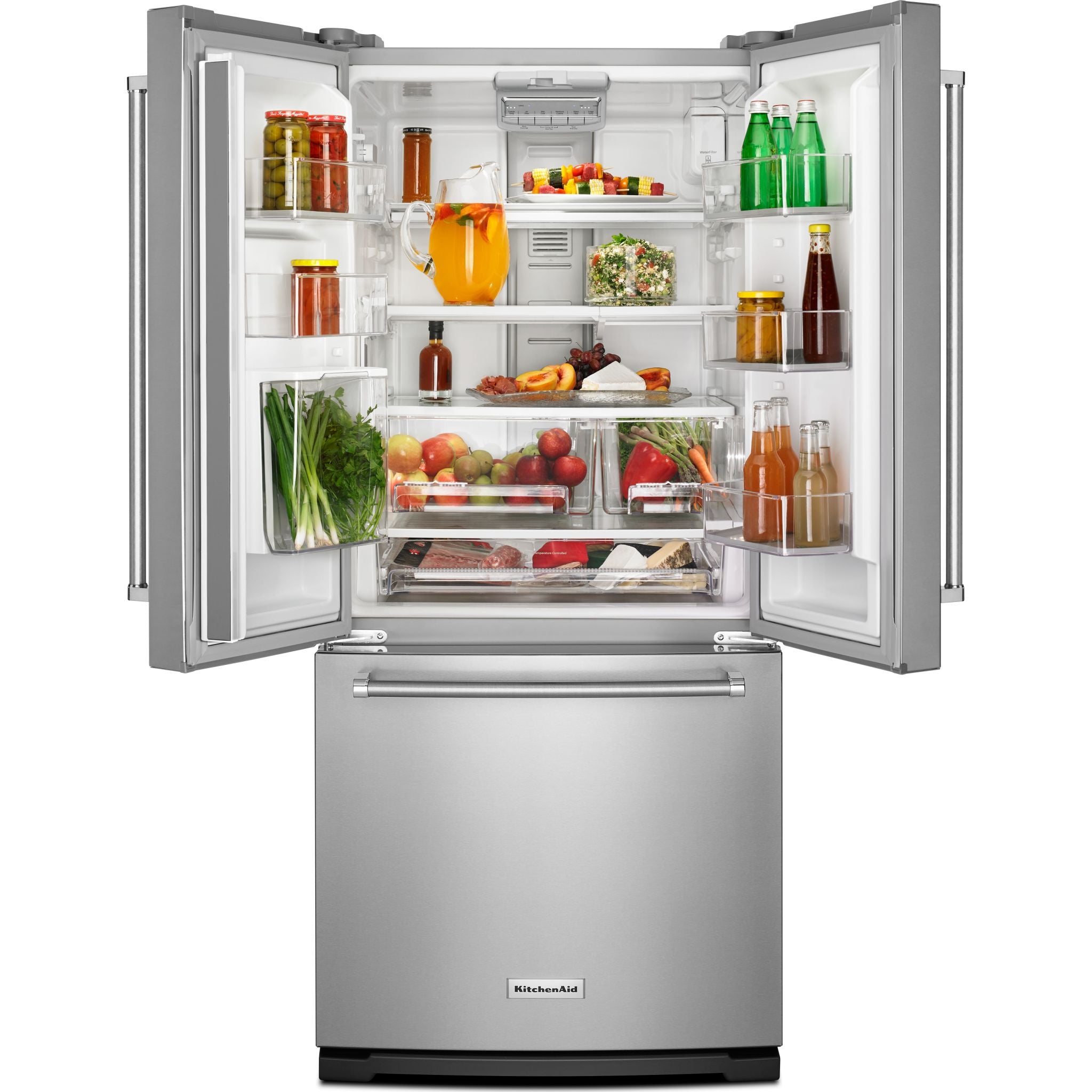 KitchenAid KRFF300ESS 36-Inch French Door Refrigerator with Stainless Steel Finish - Perfect for Modern Kitchens & Entertaining Spaces