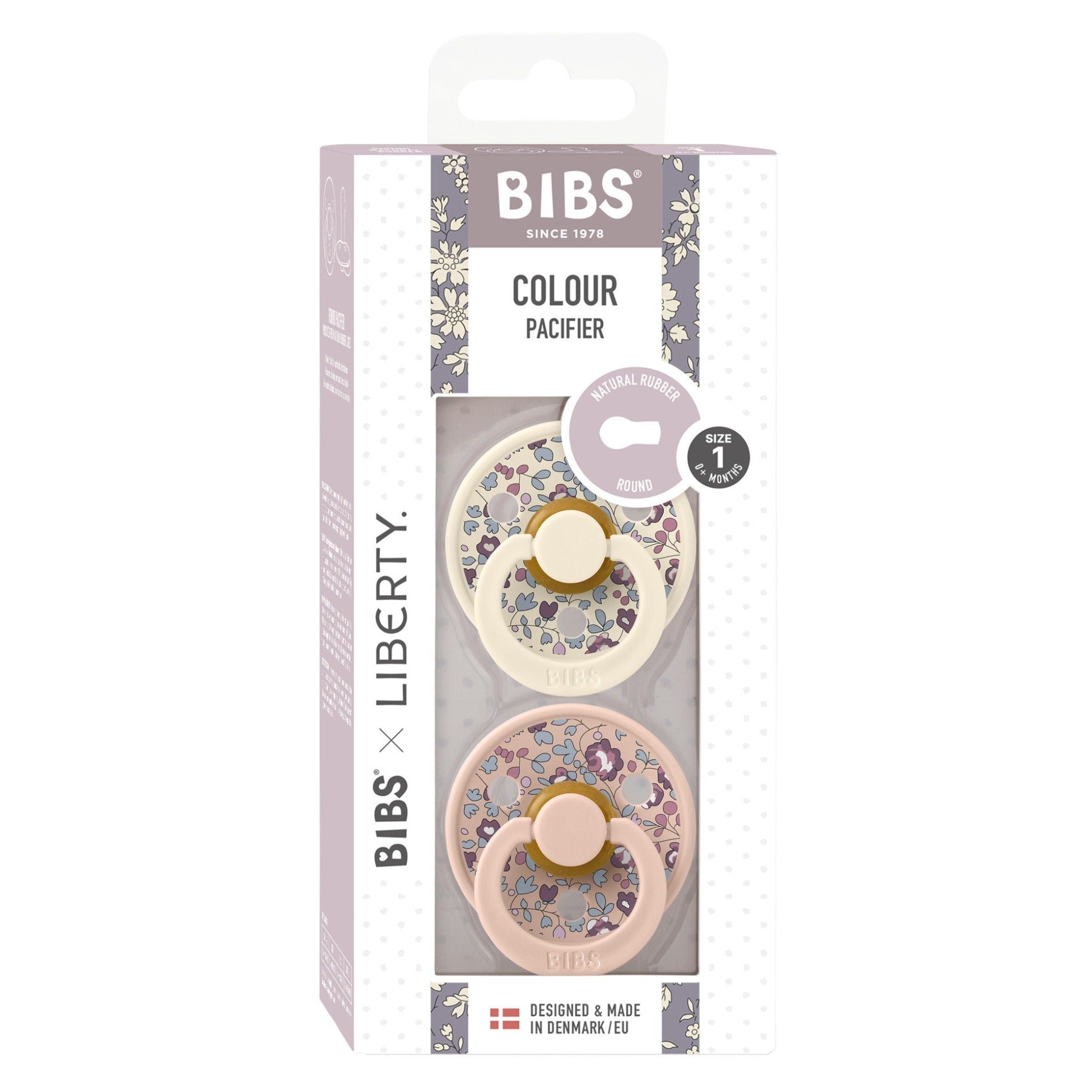 LIBERTY 2-Pack Baby Pacifiers - Soft BPA-Free Soothers for Newborns & Infants (Eloise Blush Mix) - Perfect for Daycare, Travel & Comfort