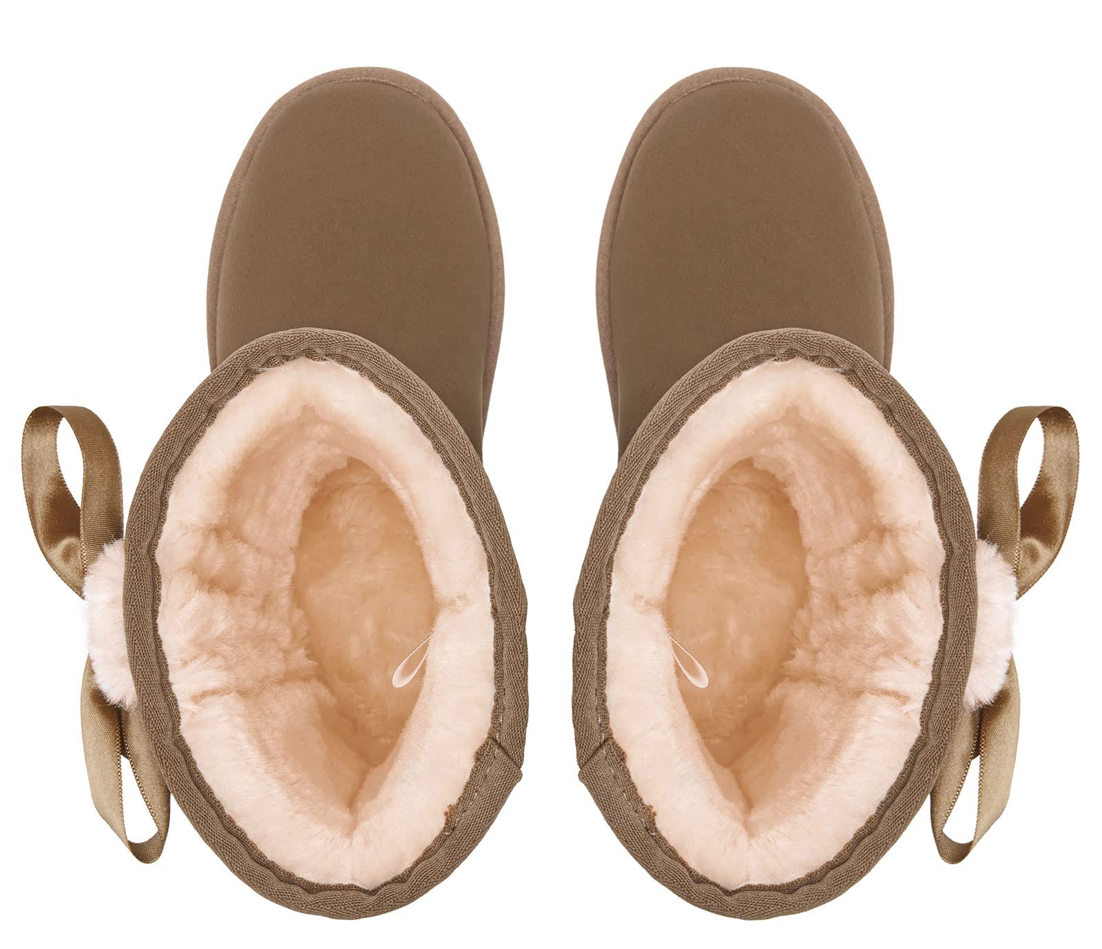 CAMEL CROWN Women's Waterproof Foldable Snow Boots with Warm Fur Lining - Mid-Calf Winter Boots with Zipper for Outdoor Activities, Hiking, and Indoor House Slippers