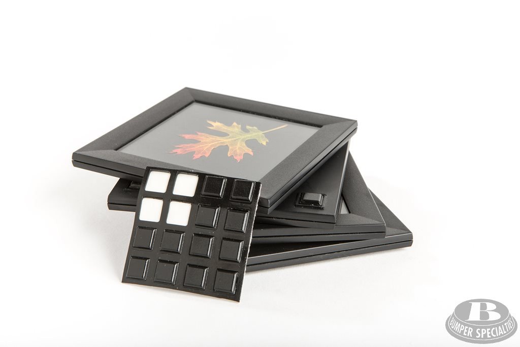 Self-Adhesive Square Rubber Bumper Pads - 0.5