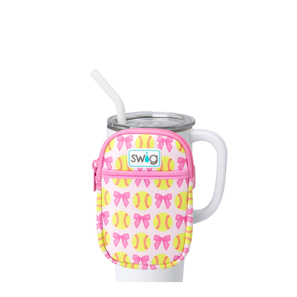 Pitch Hit Run Mega Mug Pouch - Durable Baseball Water Bottle Holder for Sports & Outdoor Activities | Perfect for Baseball Games, Camping & Travel