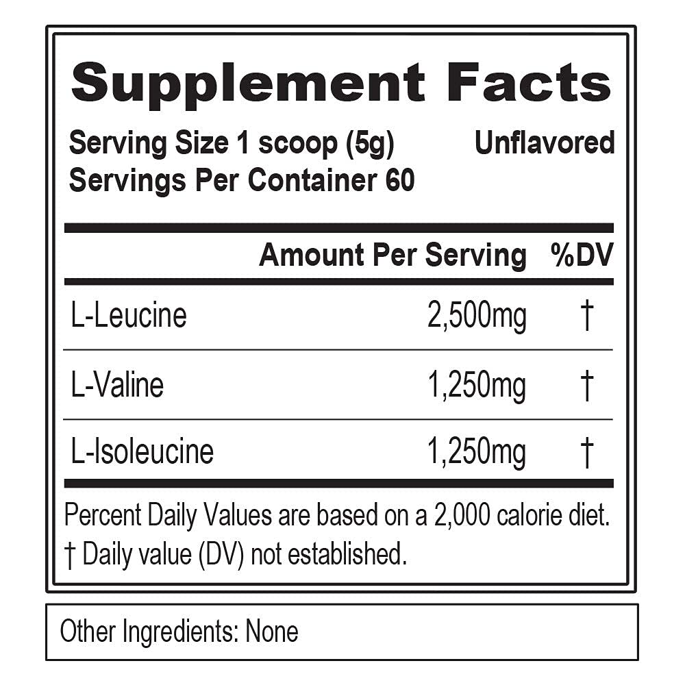EVLUTION EVL BCAA Amino Acid Powder - 5g Branched Chain Amino Acid Supplement for Men & Women - Post Workout Recovery Drink & Stimulant-Free Pre Workout Energy Powder - Unflavored - Ideal for Muscle Recovery, Gym Performance & Fitness Goals