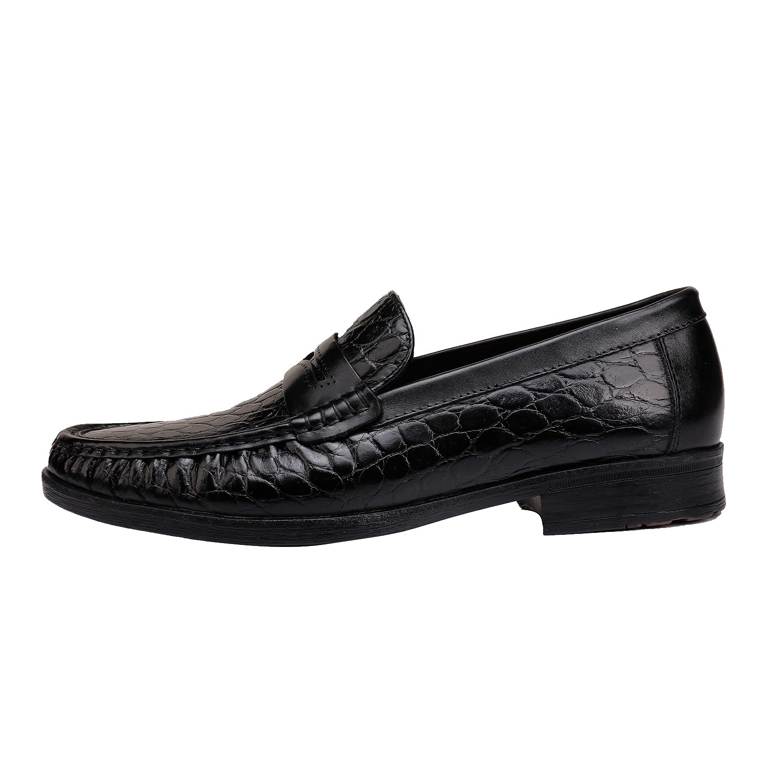 Men's Genuine Leather Slip-On Loafers - Comfortable Casual Driving Moccasins & Breathable Dress Shoes for Work, Travel & Everyday Wear