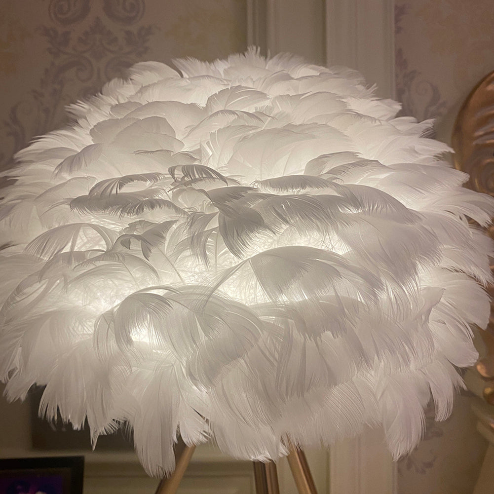 Elegant Goose Feather Table Lamp - Soft Warm White Light for Bedroom, Living Room & Office Decor - Perfect for Relaxation & Cozy Ambience
